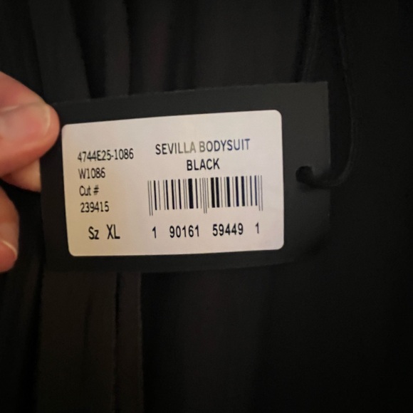PAIGE SEVILLA bodysuit NWT black - Picture 6 of 8